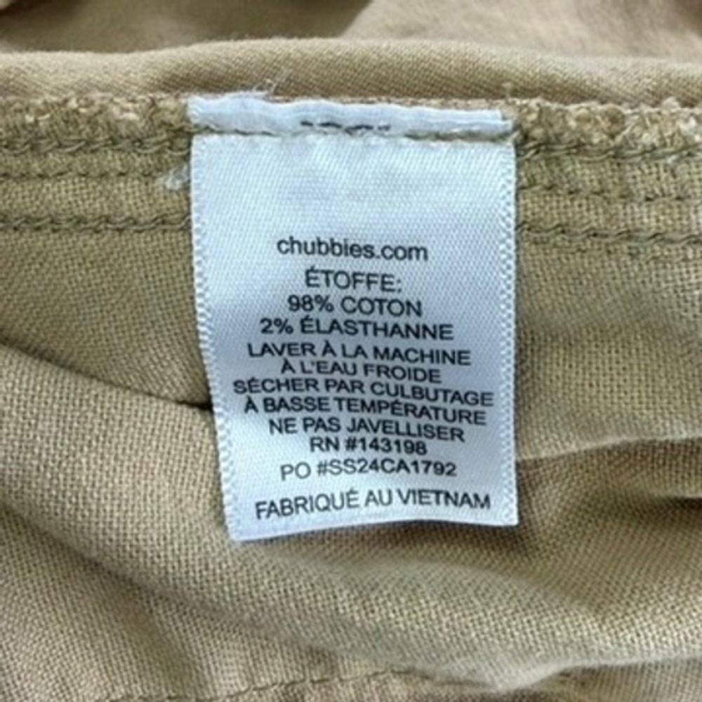 Chubbies Originals Twill Shorts Mens XXL Khaki Tan 7" Inseam Stretch Golf Active - Picture 8 of 14